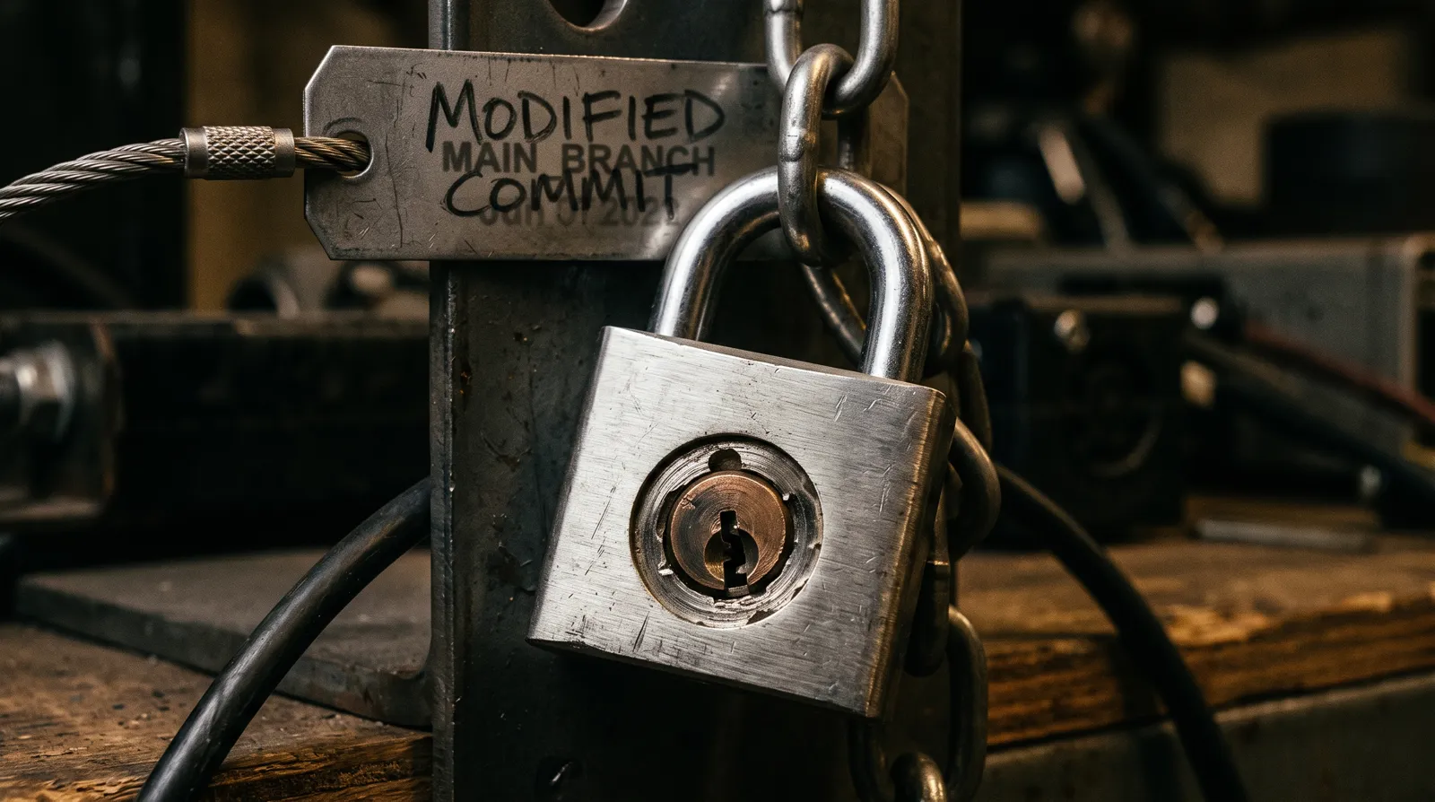 Tampered commit pin metaphor
